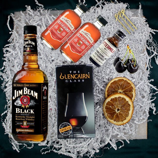 Jim Beam Bourbon Black Double-Aged 8yr Gift Pack with Engraving